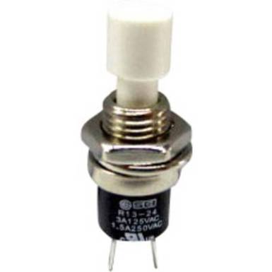 Nyomógomb 250 V/AC 1.5 A 1 x BE/(KI) TRU COMPONENTS TC-R13-24B1-02 WT Nyomó Nyomógomb 250 V/AC 1.5 A 1 x BE/(KI) TRU COMPONENTS TC-R13-24B1-02 WT Nyomó