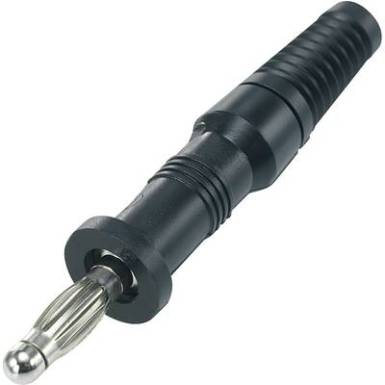 Banándugó, egyenes Tű átmérő: 4 mm Fekete TRU COMPONENTS TC-R8-20A Banándugó, egyenes Tű átmérő: 4 mm Fekete TRU COMPONENTS TC-R8-20A