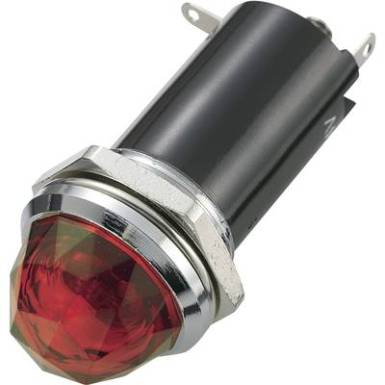 Jelzől&aacute;mpa kerek, 12V/DC piros, Tru Components 1588039