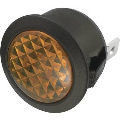 Jelzőlámpa kerek, 24V/DC borostyán, Tru Components Jelzőlámpa kerek, 24V/DC borostyán, Tru Components