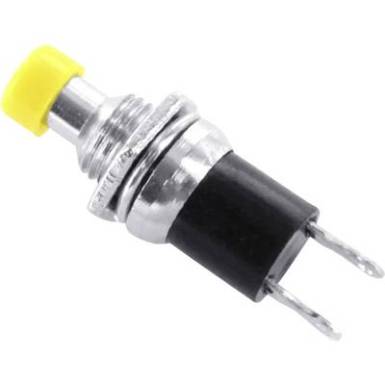 Nyomógomb 0,5A 30V/DC kerek, sárga, Tru Components Nyomógomb 0,5A 30V/DC kerek, sárga, Tru Components