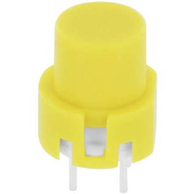 Nyomógomb 0,01A 35V/DC kerek, sárga, Tru Components Nyomógomb 0,01A 35V/DC kerek, sárga, Tru Components