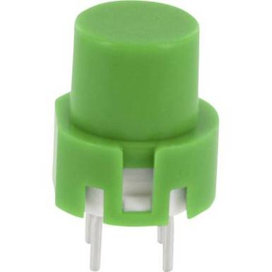 Nyomógomb 0,01A 35V/DC kerek, zöld, Tru Components Nyomógomb 0,01A 35V/DC kerek, zöld, Tru Components