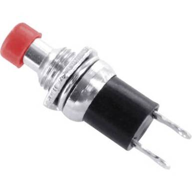 Nyomógomb 0,5A 30V/DC kerek, piros, Tru Components Nyomógomb 0,5A 30V/DC kerek, piros, Tru Components