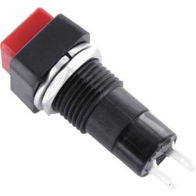 Nyomógomb 3A 125V/AC piros, Tru Components Nyomógomb 3A 125V/AC piros, Tru Components