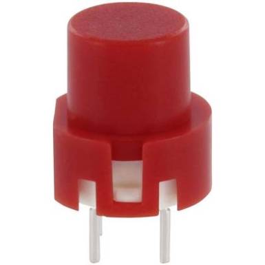 Nyomógomb 0,01A 35V/DC kerek, piros, Tru Components Nyomógomb 0,01A 35V/DC kerek, piros, Tru Components