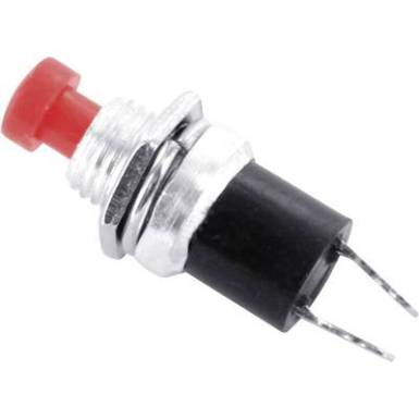 Nyomógomb 0,5A 125V/AC kerek, piros, Tru Components Nyomógomb 0,5A 125V/AC kerek, piros, Tru Components