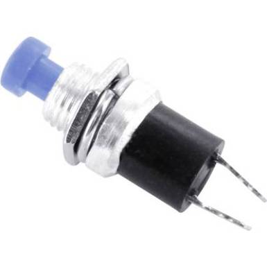 Nyom&oacute;gomb 0,5A 125V/AC kerek, k&eacute;k, Tru Components