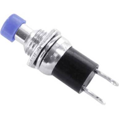 Nyom&oacute;gomb 0,5A 30V/DC kerek, k&eacute;k, Tru Components