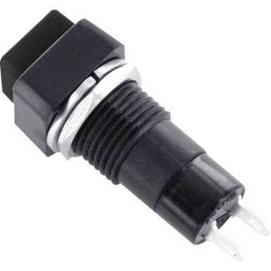 Nyomógomb 3A 125V/AC fekete, Tru Components Nyomógomb 3A 125V/AC fekete, Tru Components