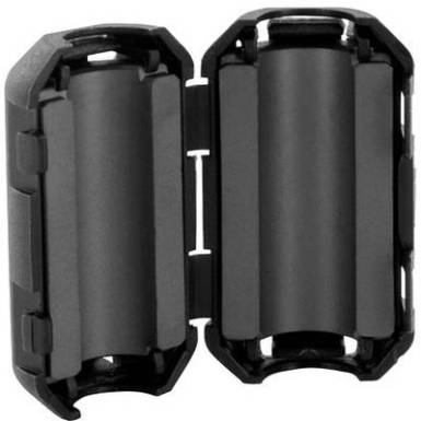 Felpattintható zavarszűrő ferrit 160 Ohm, kábel ? max. 9 mm, 19,5 x 18 mm, TRU COMPONENTS TC-KFR90 Felpattintható zavarszűrő ferrit 160 Ohm, kábel ? max. 9 mm, 19,5 x 18 mm, TRU COMPONENTS TC-KFR90