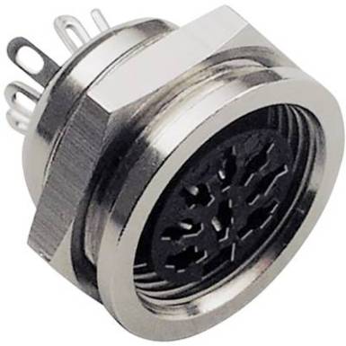 DIN kerek csatlakozóhüvely alj, beépíthető, 8 pól., ezüst, TRU COMPONENTS DIN kerek csatlakozóhüvely alj, beépíthető, 8 pól., ezüst, TRU COMPONENTS