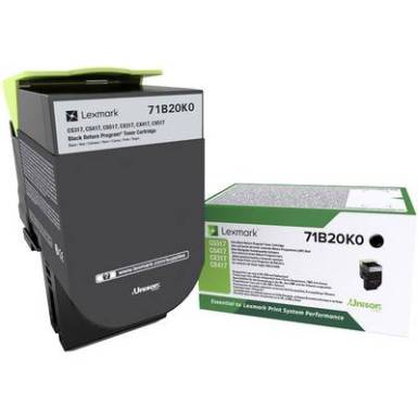 Lexmark Toner CS/CX 317,417,517 Return Cartridge 71B20K0 Eredeti Fekete 3000 oldalak Lexmark Toner CS/CX 317,417,517 Return Cartridge 71B20K0 Eredeti Fekete 3000 oldalak