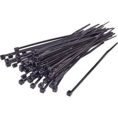 Kábelkötöző 150 mm fekete UV stabilizált Tru Components 1592800 TC-CVR150SBK203 100 db Kábelkötöző 150 mm fekete UV stabilizált Tru Components 1592800 TC-CVR150SBK203 100 db