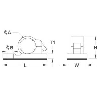 Öntapadós kábelrögzítő, fekete, TRU COMPONENTS 1593029 TC-10JR-S203 Öntapadós kábelrögzítő, fekete, TRU COMPONENTS 1593029 TC-10JR-S203