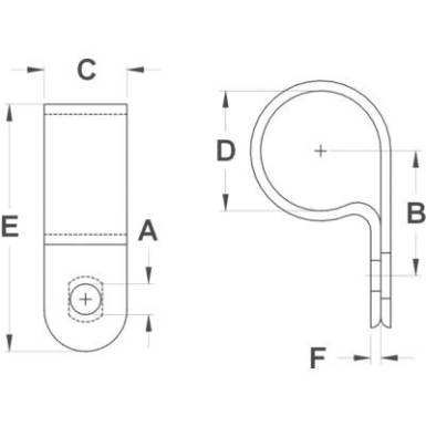K&aacute;belr&ouml;gz&iacute;tő bilincs, csavaros, feh&eacute;r, TRU COMPONENTS 1593063 TC-UC1203