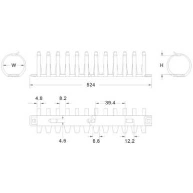 Rugalmas kábelköteg tartó 29 mm, szürke, TRU COMPONENTS TC-FDR30203 Rugalmas kábelköteg tartó 29 mm, szürke, TRU COMPONENTS TC-FDR30203