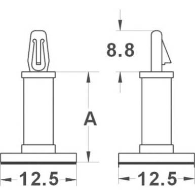 Öntapadós paneltartó, poliamid, 6,4 mm, TRU COMPONENTS TC-MMR6203 Öntapadós paneltartó, poliamid, 6,4 mm, TRU COMPONENTS TC-MMR6203