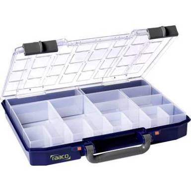 raaco CarryLite 55 4x8-16 Rendszerező hordtáska (H x Sz x Ma) 337 x 278 x 57 mm Rekeszek: 16 raaco CarryLite 55 4x8-16 Rendszerező hordtáska (H x Sz x Ma) 337 x 278 x 57 mm Rekeszek: 16