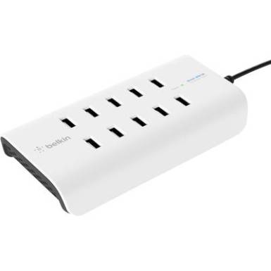 USB töltőállomás, 10 USB aljzat, max. 2400 mA, Belkin RockStar B2B139vf USB töltőállomás, 10 USB aljzat, max. 2400 mA, Belkin RockStar B2B139vf