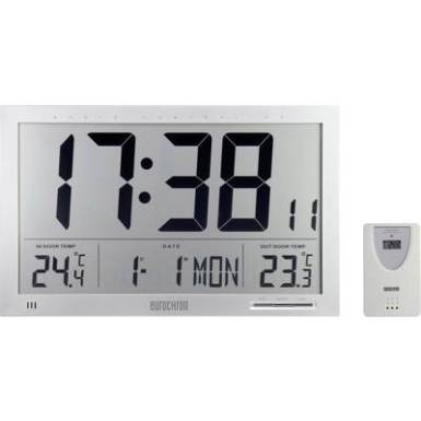 Rádiójel vezérelt falióra Jumbo 102 370 x 230 x 30 mm ezüst, Eurochron EFWU Rádiójel vezérelt falióra Jumbo 102 370 x 230 x 30 mm ezüst, Eurochron EFWU