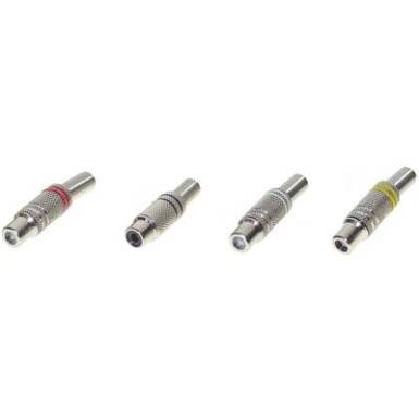 RCA csatlakozó aljzat, egyenes 2 pól., mono, piros, fekete, sárga, fehér, TRU COMPONENTS TRU-30K106 4 db RCA csatlakozó aljzat, egyenes 2 pól., mono, piros, fekete, sárga, fehér, TRU COMPONENTS TRU-30K106 4 db