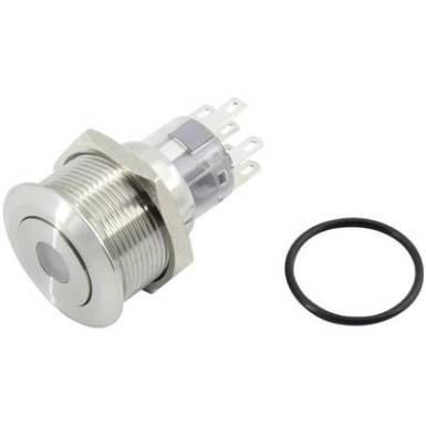 Nyomógomb 250 V 5 A 2 x KI/(BE) IP65, TRU COMPONENTS TC-GQ22-A-22D/B/12V/S203 Nyomógomb 250 V 5 A 2 x KI/(BE) IP65, TRU COMPONENTS TC-GQ22-A-22D/B/12V/S203