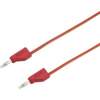 Mérővezeték, 4 mm-es dugó - 4 mm-es dugó, 1,5 m, piros, VOLTCRAFT MSB-300 Mérővezeték, 4 mm-es dugó - 4 mm-es dugó, 1,5 m, piros, VOLTCRAFT MSB-300