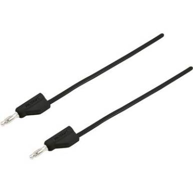 Mérővezeték, 4 mm-es dugó - 4 mm-es dugó, 2 m, fekete, VOLTCRAFT MSB-300 Mérővezeték, 4 mm-es dugó - 4 mm-es dugó, 2 m, fekete, VOLTCRAFT MSB-300