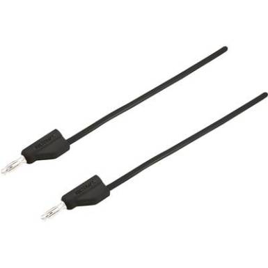 M&eacute;rővezet&eacute;k, 4 mm-es dug&oacute; - 4 mm-es dug&oacute;, 1,5 m, fekete, VOLTCRAFT MSB-300