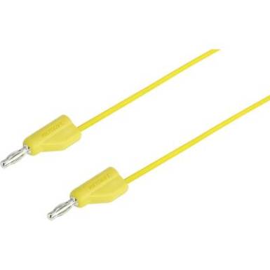 M&eacute;rővezet&eacute;k, 4 mm-es dug&oacute; - 4 mm-es dug&oacute;, 1 m, s&aacute;rga, VOLTCRAFT MSB-300