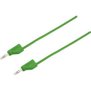 Mérővezeték, 4 mm-es dugó - 4 mm-es dugó, 0,5 m, zöld, VOLTCRAFT MSB-300 Mérővezeték, 4 mm-es dugó - 4 mm-es dugó, 0,5 m, zöld, VOLTCRAFT MSB-300