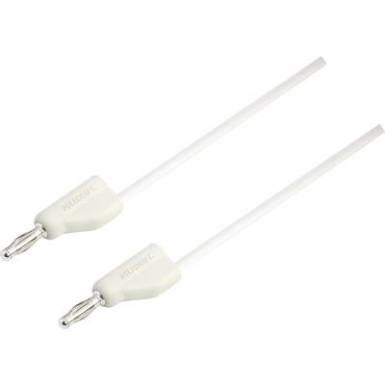 M&eacute;rővezet&eacute;k, 4 mm-es dug&oacute; - 4 mm-es dug&oacute;, 0,25 m, feh&eacute;r, VOLTCRAFT MSB-300