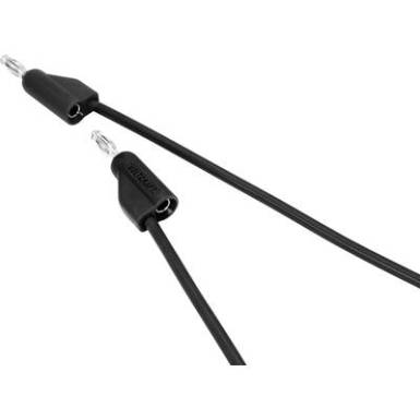 M&eacute;rővezet&eacute;k [4 mm-es dug&oacute; - 4 mm-es dug&oacute;] 1 m Fekete VOLTCRAFT