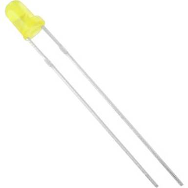 LED kivezet&eacute;ssel s&aacute;rga kerek 3 mm 275 mcd 60 &deg; 20 mA HuiYuan