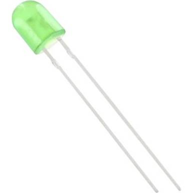 LED kivezet&eacute;ssel z&ouml;ld ov&aacute;lis 5 mm 1750 mcd 110 &deg;, 50 &deg; 20 mA HuiYuan