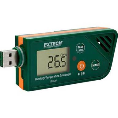 USB-s levegő hőmérséklet, páratartalommérő és légnyomás mérő adatgyűjtő -30 +70 °C 0.1 - 99.9 % Extech RHT30 USB-s levegő hőmérséklet, páratartalommérő és légnyomás mérő adatgyűjtő -30 +70 °C 0.1 - 99.9 % Extech RHT30