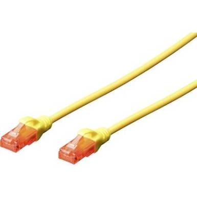 RJ45 Hálózat Csatlakozókábel CAT 6 U/UTP 2 m Sárga Lángálló, Halogénmentes, Kerek, sodort érpár, Árnyékolatlan Digitus RJ45 Hálózat Csatlakozókábel CAT 6 U/UTP 2 m Sárga Lángálló, Halogénmentes, Kerek, sodort érpár, Árnyékolatlan Digitus