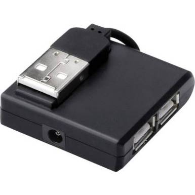 Digitus DA-70217 4 port USB 2.0 hub Fekete