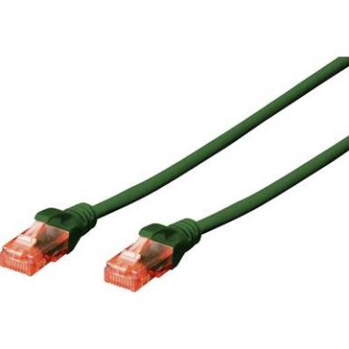RJ45 Hálózat Csatlakozókábel CAT 6 U/UTP 2 m Zöld Lángálló, Halogénmentes, Kerek, sodort érpár, Árnyékolatlan Digitus RJ45 Hálózat Csatlakozókábel CAT 6 U/UTP 2 m Zöld Lángálló, Halogénmentes, Kerek, sodort érpár, Árnyékolatlan Digitus