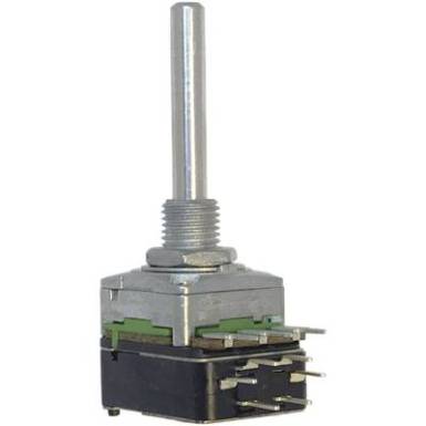 Potentiometer Service 63250-01402-5838/B100K Forgató potenciométer Nyomó-húzó kapcsolóval 0.2 W 100 kOhm 1 db Potentiometer Service 63250-01402-5838/B100K Forgató potenciométer Nyomó-húzó kapcsolóval 0.2 W 100 kOhm 1 db