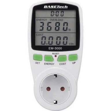 Basetech EM-3000 Energiafogyasztás mérő Költség előrejelzés Basetech EM-3000 Energiafogyasztás mérő Költség előrejelzés