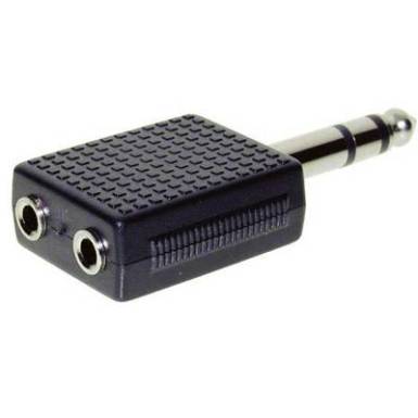Jack adapter, 6,35 mm-es jack dug&oacute; - 3,5 mm-es jack aljzat, sztereo, 3 p&oacute;l., TRU COMPONENTS