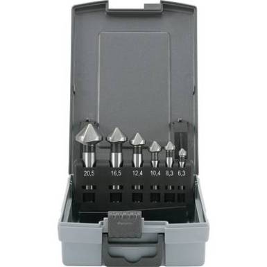 HSS k&uacute;pos s&uuml;llyesztő k&eacute;szlet, 90&deg;, 6 r&eacute;szes, TOOLCRAFT 1614138