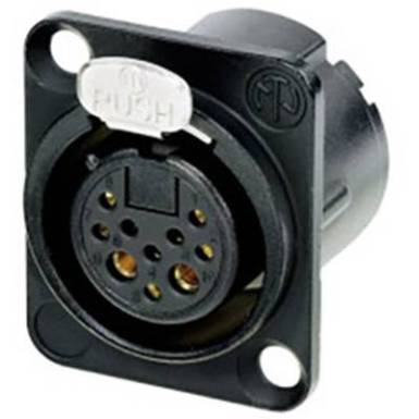 Neutrik XLR csatlakozó Peremes hüvely, egyenes érintkezők Pólusszám: 10 Fekete 1 db Neutrik XLR csatlakozó Peremes hüvely, egyenes érintkezők Pólusszám: 10 Fekete 1 db