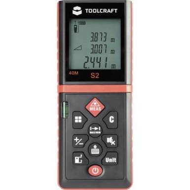 TOOLCRAFT LDM X40 Lézeres távolságmérő Mérési tartomány (max.) 40 m TOOLCRAFT LDM X40 Lézeres távolságmérő Mérési tartomány (max.) 40 m