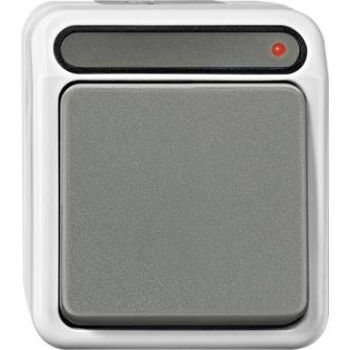 Merten 1 db Gomb F&eacute;nyes sz&uuml;rke 4074990