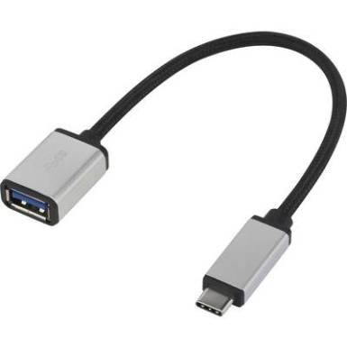 USB 3.1 kábel, 1x USB C dugó - 1x USB 3.0 alj A, ezüst, Renkforce USB 3.1 kábel, 1x USB C dugó - 1x USB 3.0 alj A, ezüst, Renkforce