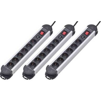 3 részes készlet Túlfeszültség ellen védő elosztó 6 részes Fekete Védőérintkezős Renkforce 614A-CMB-SX3 3 részes készlet Túlfeszültség ellen védő elosztó 6 részes Fekete Védőérintkezős Renkforce 614A-CMB-SX3