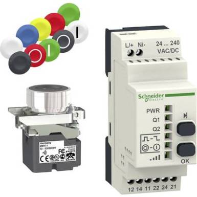 Schneider Electric XB4RFA02 Nyomógomb 240 V/AC 1.5 A Nyomó 1 készlet Schneider Electric XB4RFA02 Nyomógomb 240 V/AC 1.5 A Nyomó 1 készlet